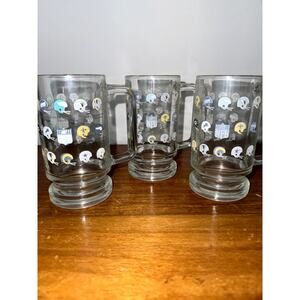 Vintage NFL Glasses with Team Helmets 28 Teams Set of 3